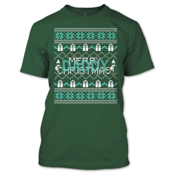 Daddy Merry Christmas T Shirt, Coolest Dad Ever T Shirt
