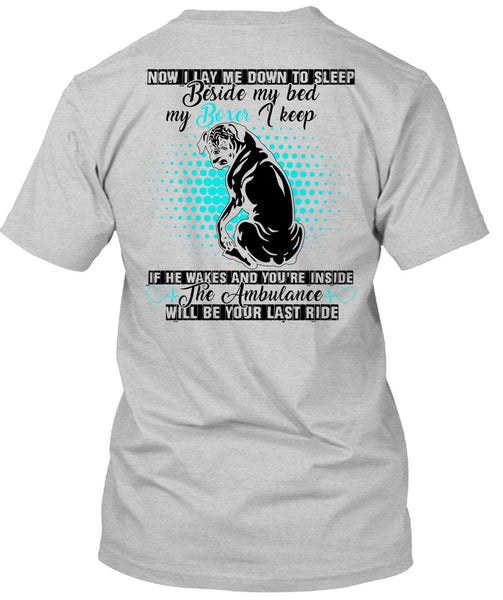 Sleep Beside My Bed My Boxer T Shirt, I Love My Dog T Shirt