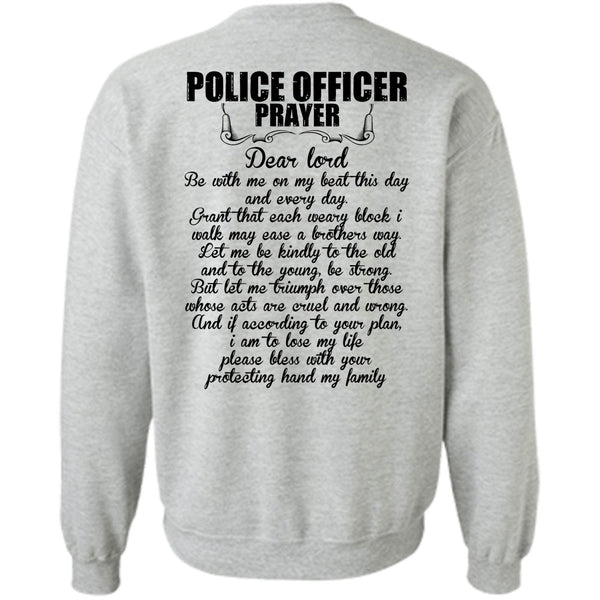 I Love Police T Shirt, Police Officer Prayer Sweatshirt