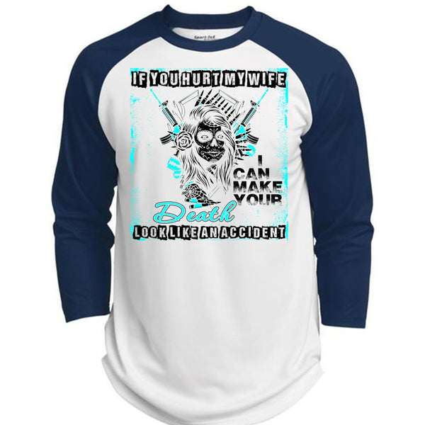 If You Hurt My Wife T Shirt, I Love My Wife T Shirt, Awesome T-Shirts  (Polyester Game Baseball Jersey)