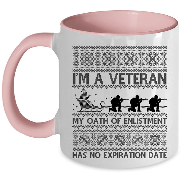 Christmas Gift For Veteran Coffee Mug, I'm A Veteran Accent Mug
