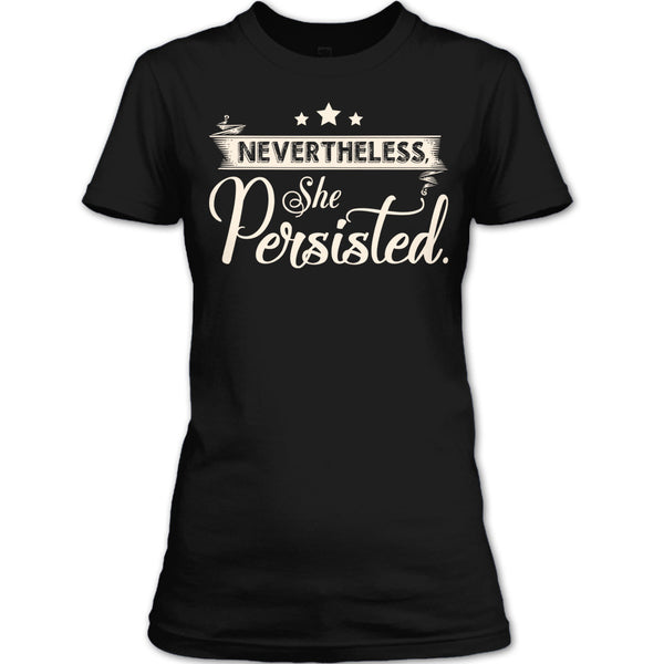 A black t-shirt with the shopify logo