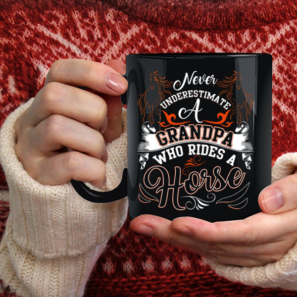 Grandpa Rides A Horse Coffee Mug, Awesome Grandpas Coffee Cup