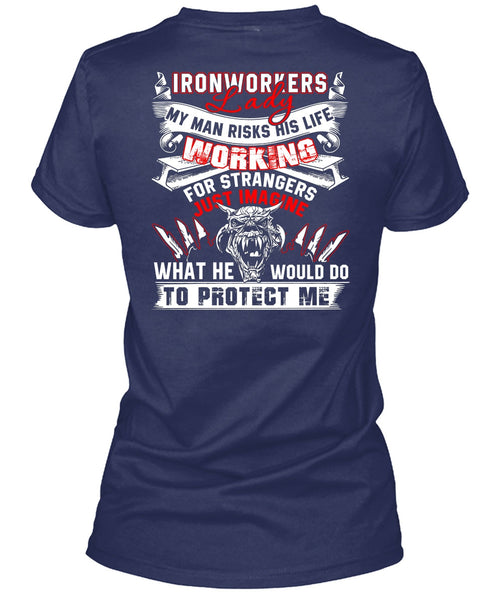 Ironworkers Lady T Shirt, I Love Ironworker T Shirt