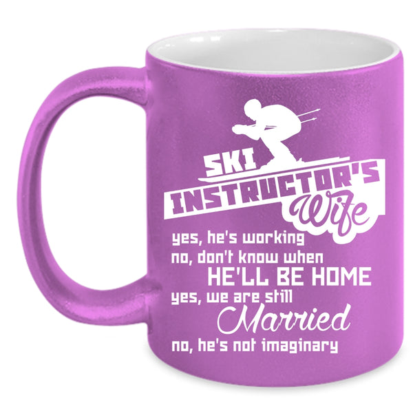 Ski Instructor's Wife Coffee Mug, Cute Instructor's Wife Coffee Cup