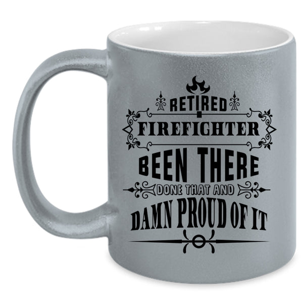 Awesome Firefighters Coffee Mug, Retired Firefighter Accent Mug