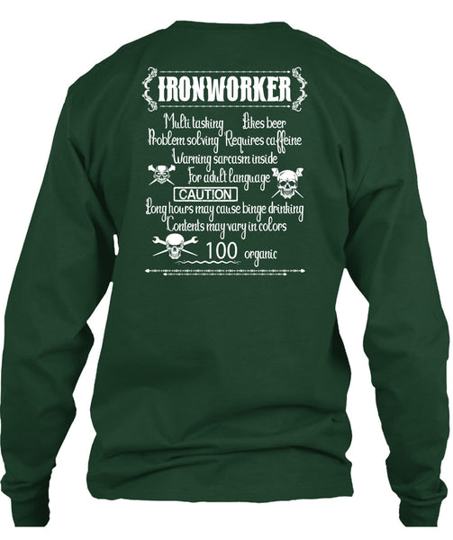 Ironworker Multitasking T Shirt, Likes Beer T Shirt