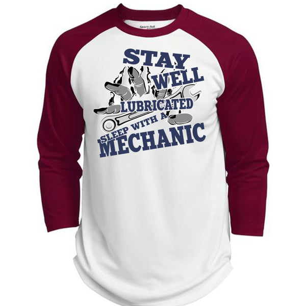 Stay Well Lubricated Sleep With A Mechanic T Shirt, I Love Mechanic T Shirt, Awesome T-Shirts  (Polyester Game Baseball Jersey)