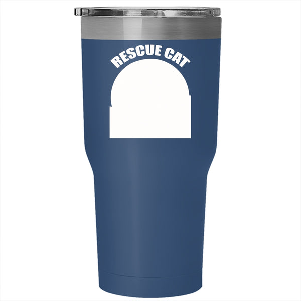 Rescue Cat Mom Tumbler 30 oz Stainless Steel, Best Gift For Mom Travel Mug