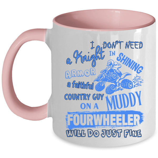 Country Guy Coffee Mug, Country Guy On A Muddy Fourwheeler Accent Mug