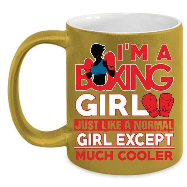 I'm A Boxing Girl Coffee Mug, Cool Boxer Coffee Cup
