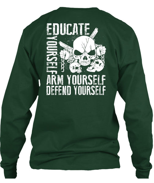 Educate Yourself Arm Yourself T Shirt, Being A Veteran T Shirt