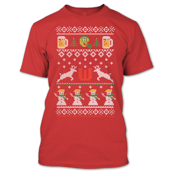 A black t-shirt with the shopify logo