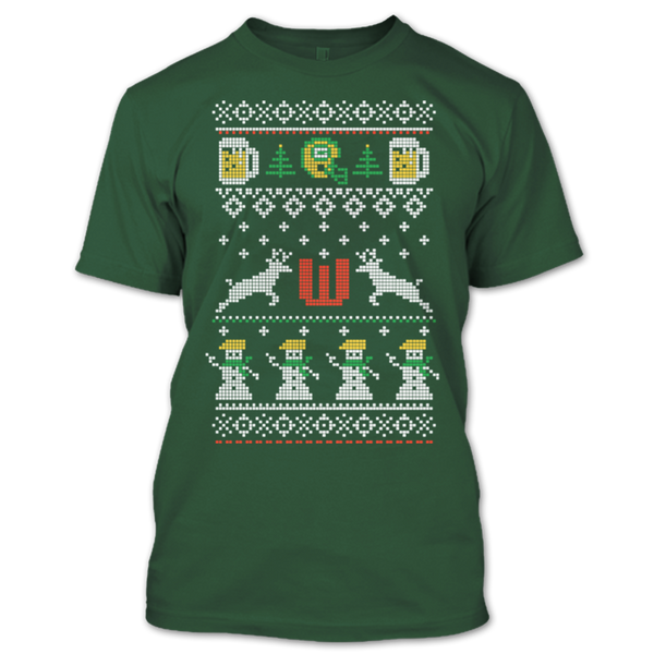 A black t-shirt with the shopify logo