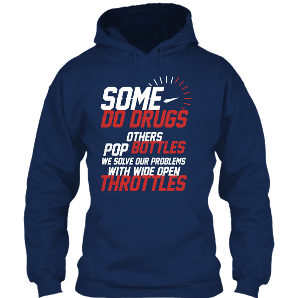 A black t-shirt with the shopify logo