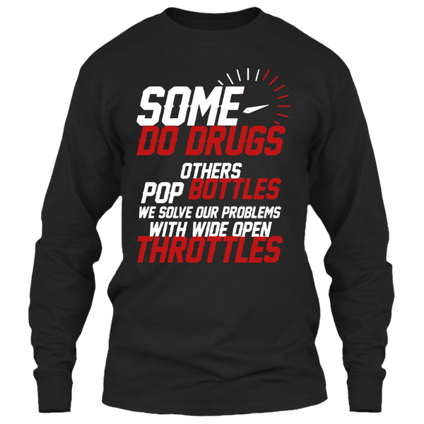 A black t-shirt with the shopify logo