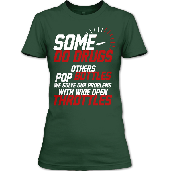 A black t-shirt with the shopify logo