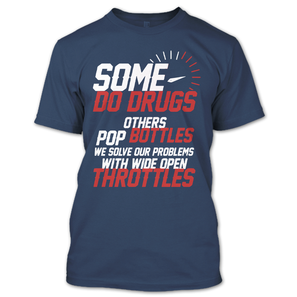 A black t-shirt with the shopify logo