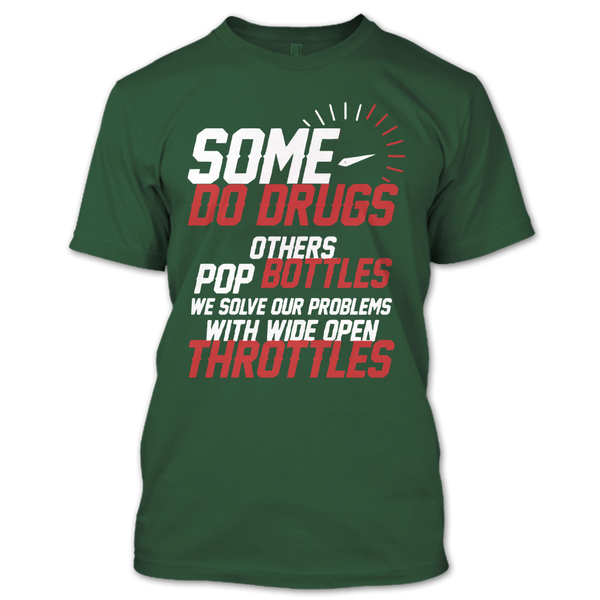 A black t-shirt with the shopify logo