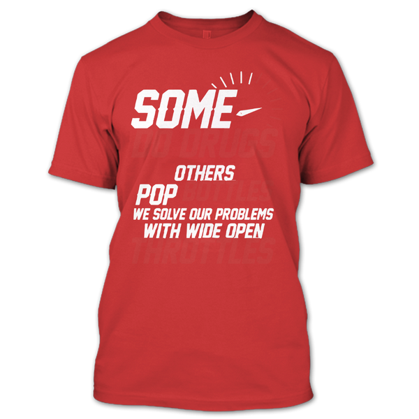 A black t-shirt with the shopify logo