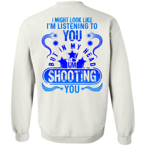 A black t-shirt with the shopify logo