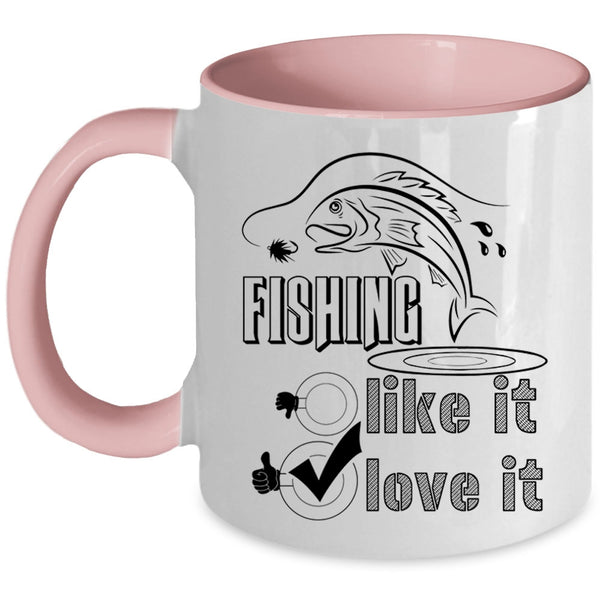 I Love Fishing Coffee Mug, Fishing Accent Mug
