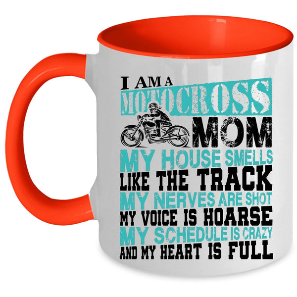 Funny Gift For Mom Coffee Mug, I Am A Motocross Mom Accent Mug