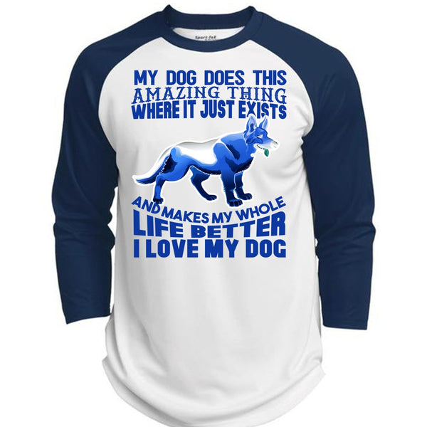 I Love My Dog T Shirt, My Favorite T Shirt, Awesome T-Shirts  (Polyester Game Baseball Jersey)