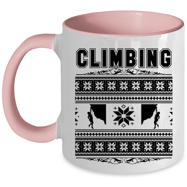 Cute Gift For Climber Coffee Mug, Climbing Accent Mug
