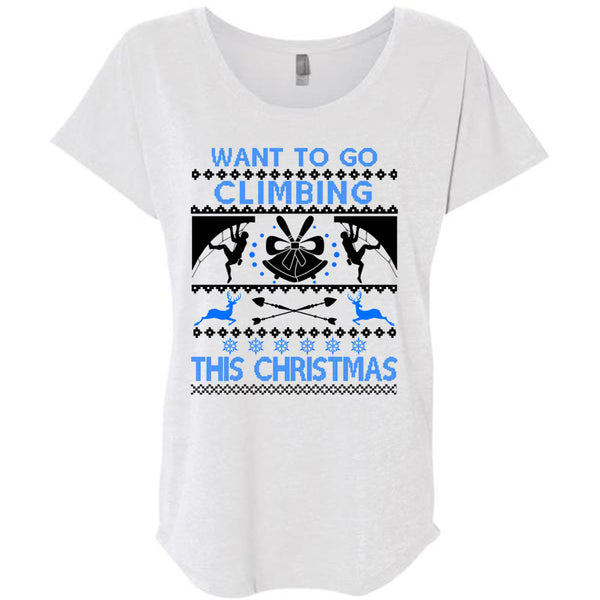 Want To Go Climbing This Christmas T Shirt, Noel Christmas T Shirt, Awesome T-Shirts