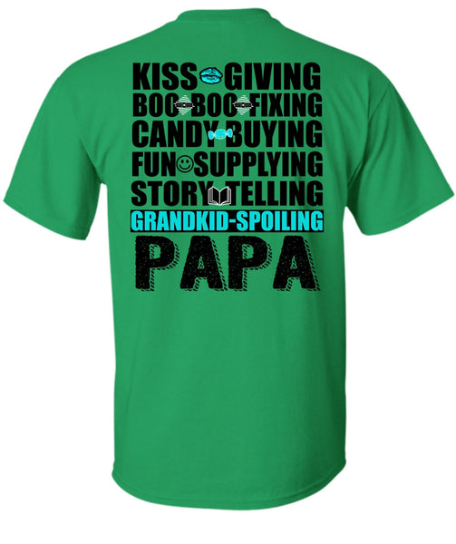 Grandkid-Spoiling Papa T Shirt, I Love Papa T Shirt