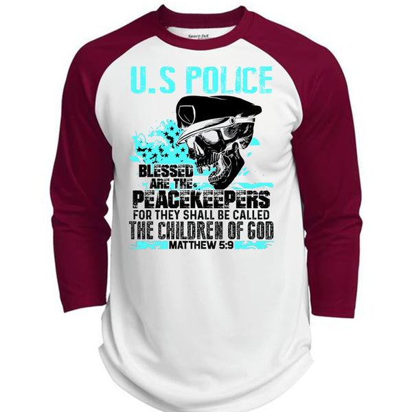 US Police T Shirt, I Love Police T Shirt, Awesome T-Shirts  (Polyester Game Baseball Jersey)