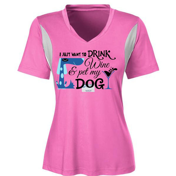 I Just Want To Drink Wine And My Dog T Shirt, My Life T Shirt, Drinker T Shirt
