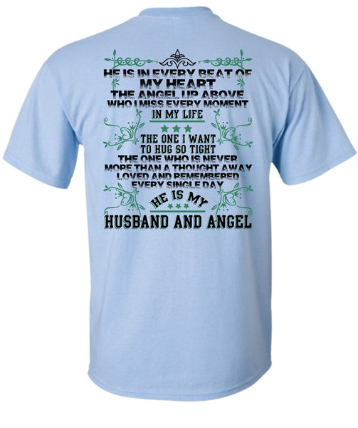 He Is My Husband And Angel T Shirt, I Love Husband T Shirt
