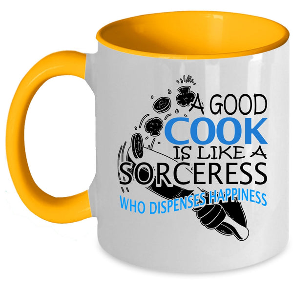 I Love Cooking Coffee Mug, A Good Cook Is Like A Sorceress Accent Mug