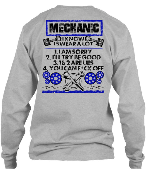 I Know I Swear A Lot T Shirt, I Love Mechanic T Shirt