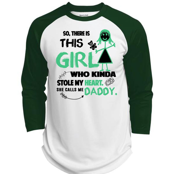 This Girl Who Kinda Stole My Heart T Shirt, She Calls Me Daddy T Shirt, Father's Day T Shirt  (Polyester Game Baseball Jersey)
