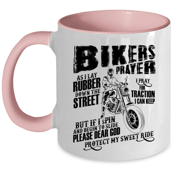 Cool Gift For Bikers Coffee Mug, Biker's Prayer Accent Mug