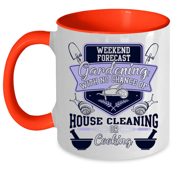 Awesome Gardener Coffee Mug, Weekend Forecast Gardening Accent Mug