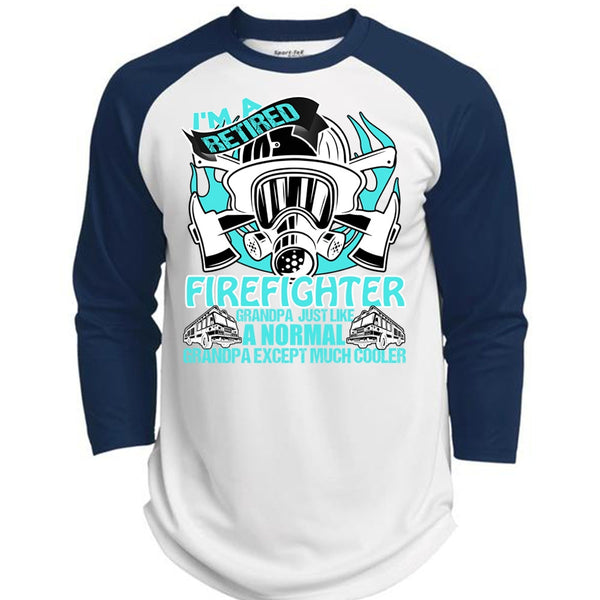 I'm A Retired Firefighter Grandpa T Shirt, I Love Firefighter T Shirt, Awesome T-Shirts  (Polyester Game Baseball Jersey)
