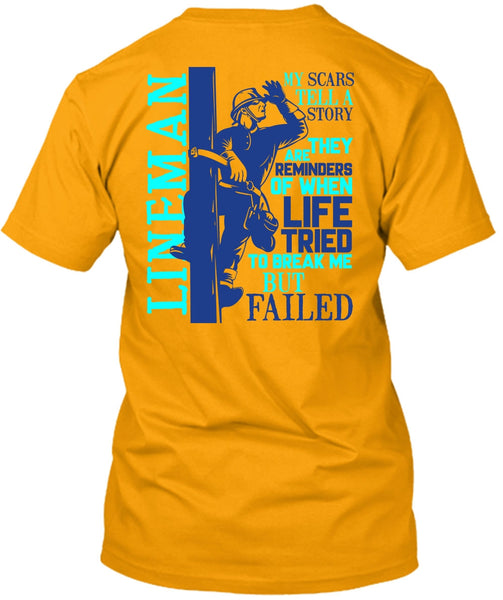Lineman My Scars Tell A Story T Shirt, I Love Lineman T Shirt