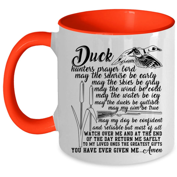 Funny Duck Hunting Coffee Mug, Duck Hunter Prayer Accent Mug