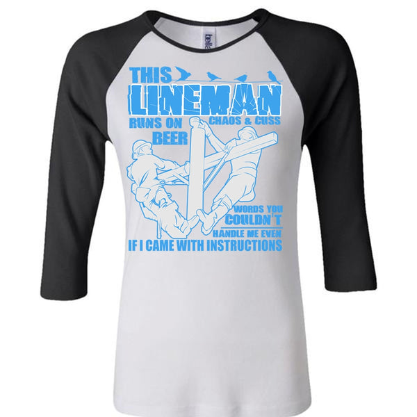 This Lineman Runs On Beer T Shirt, I Came With Instructions T Shirt, Awesome T-Shirts
