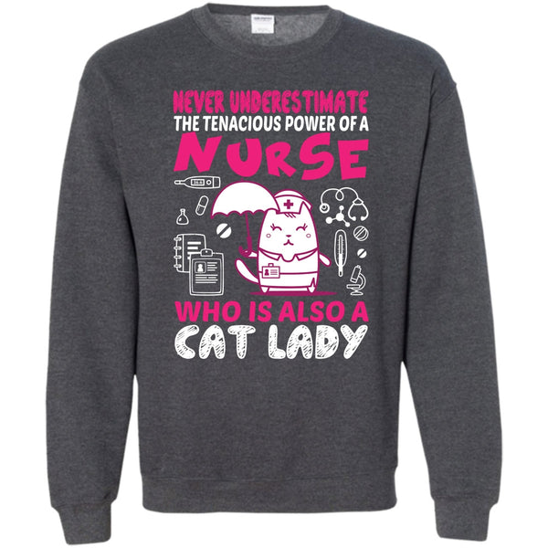 Who Is Also A Cat Lady T Shirt, Coolest Nurse Sweatshirt
