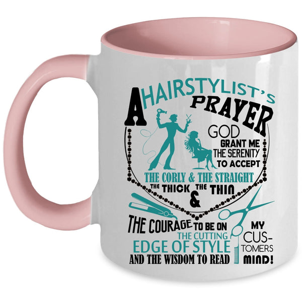 Funny Hair Stylist Coffee Mug, Hairstylist's Prayer Accent Mug