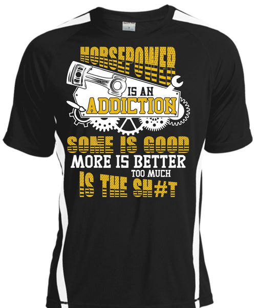 A black t-shirt with the shopify logo