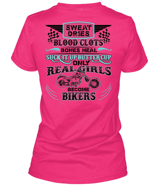 Real Girls Become Bikers T Shirt, I Love Biking T Shirt