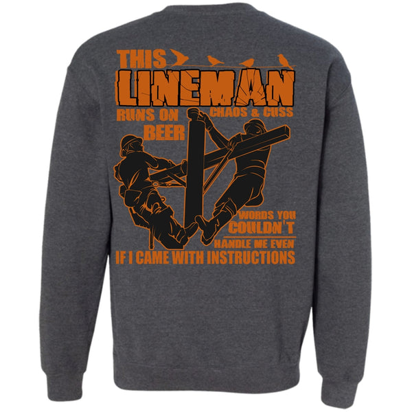 I Love Lineman T Shirt, I Came With Instructions Sweatshirt