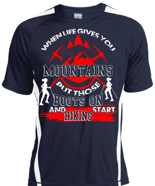 Start Hiking T Shirt, When Life Gives You Mountains T Shirt, Cool Shirt