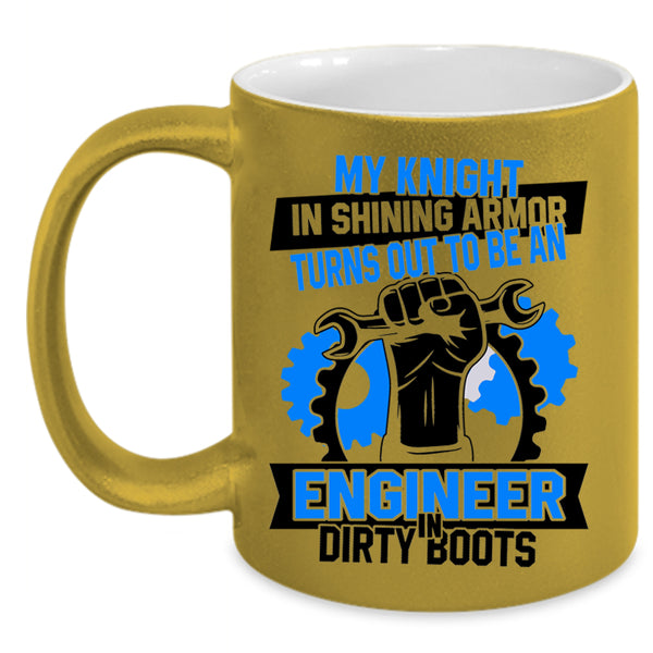 Funny Engineer Coffee Mug, To Be An Engineer In Dirty Boots Accent Mug